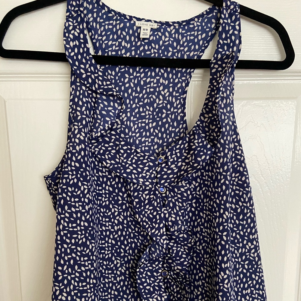 I Love H81 blue summer top
